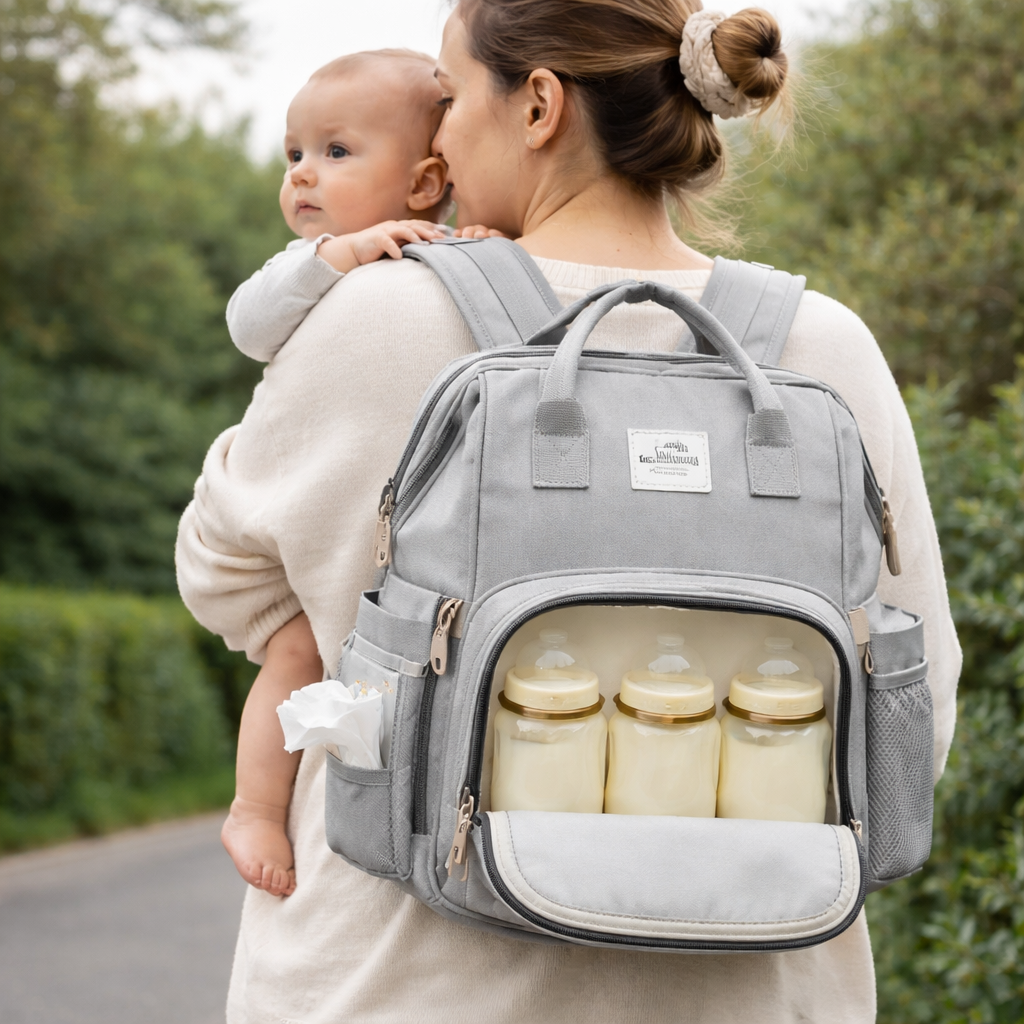 Mochila de Maternidade Multifuncional com Berço Integrado (★★★★⯨) - 4,8